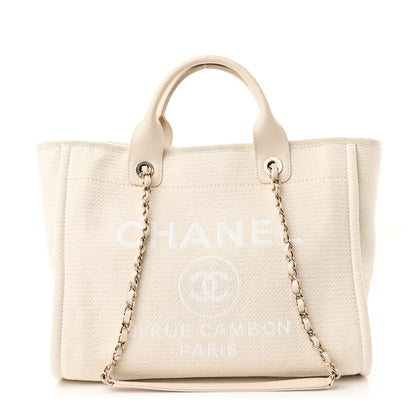 Chanel Canvas Small Deauville Tote Beige 1 of 13