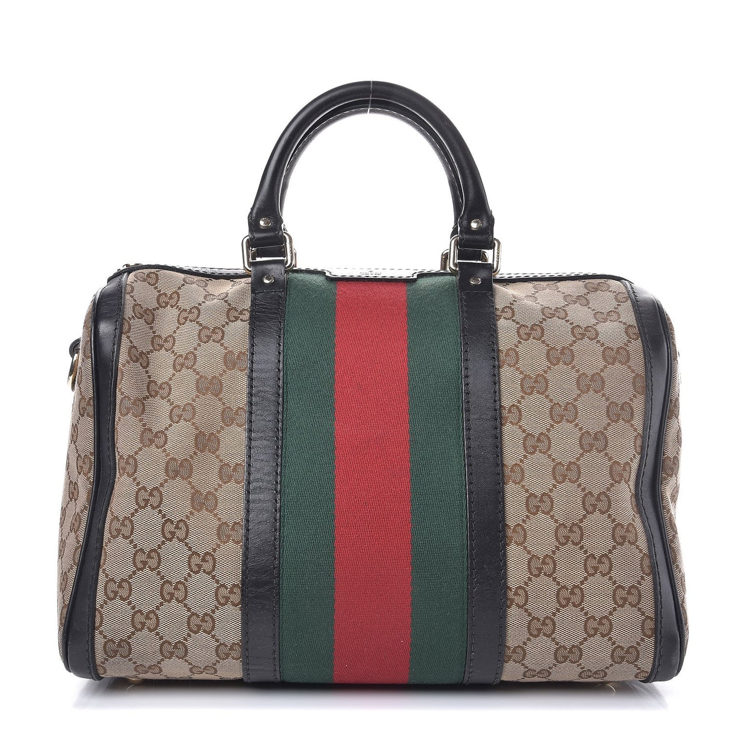 Monogram Vintage Web Medium Boston Black