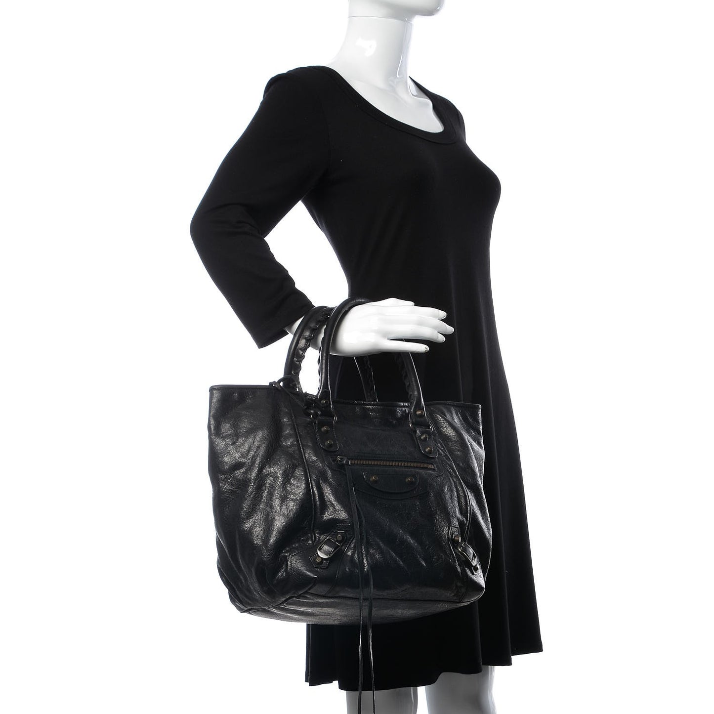 Agneau Classic Hardware S Sunday Tote Black