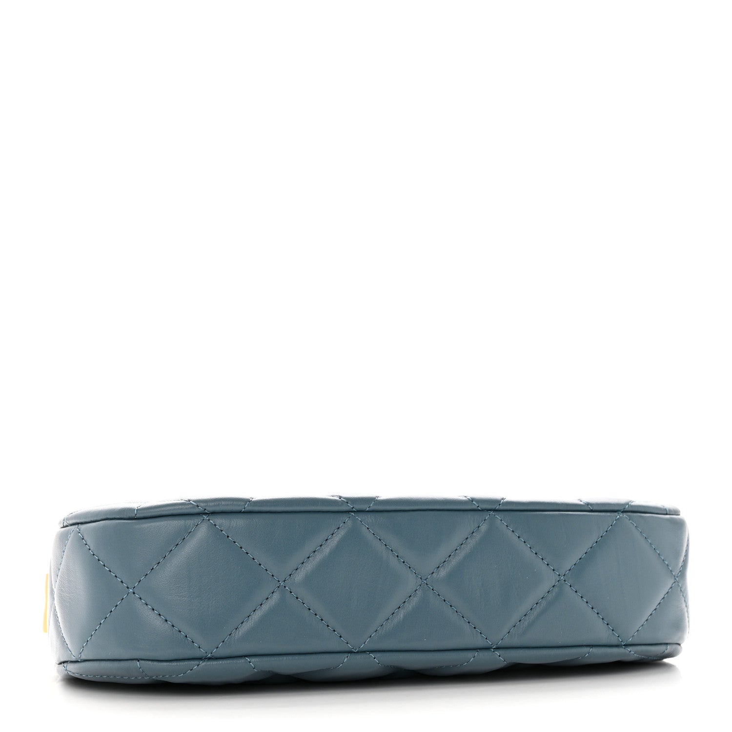 Chanel Crumpled Calfskin Quilted Braided CC Hobo Blue 4 of 13