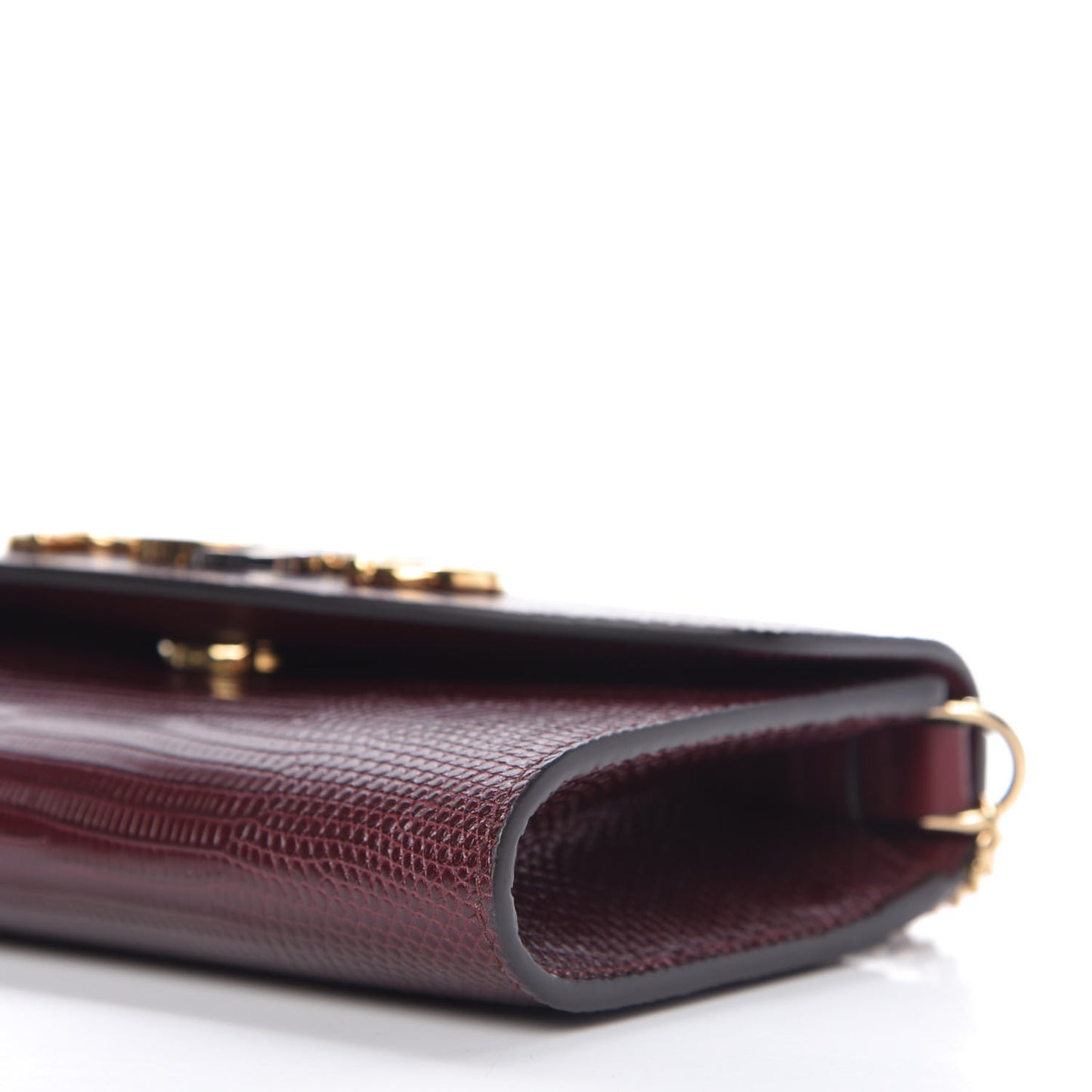 Lizard Mini Zumi Shoulder Bag Burgundy