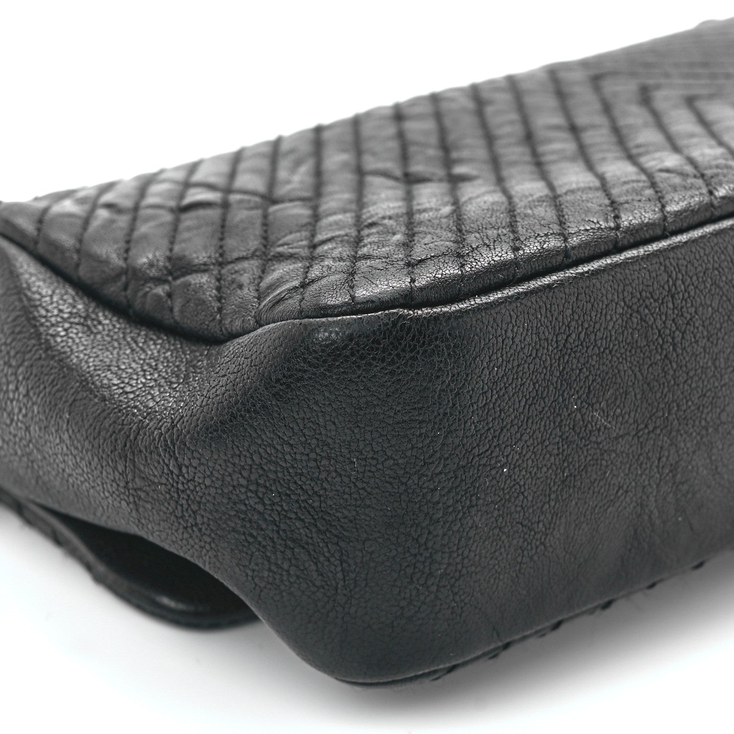 Chanel Calfskin Chevron Quilted Medium Surpique Flap Black 12 of 14