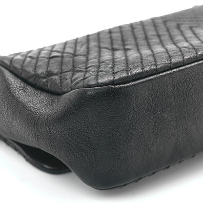 Chanel Calfskin Chevron Quilted Medium Surpique Flap Black 12 of 14