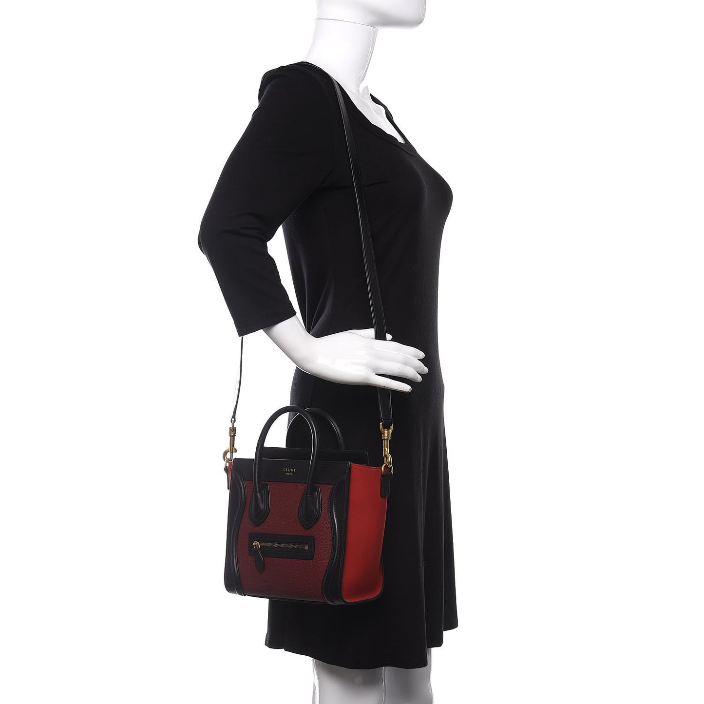 Drummed Calfskin Nubuck Nano Tri-Color Luggage