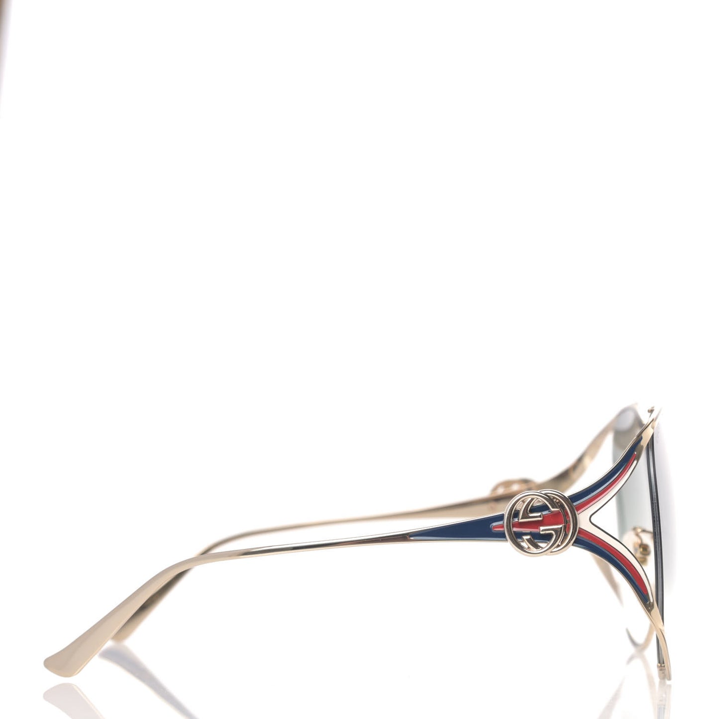 Metal Oversized Round Frame GG0225S Sunglasses Gold