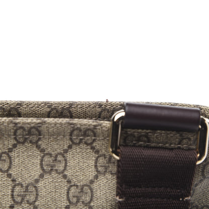 Gucci GG Supreme Monogram Medium Flat Messenger Bag Dark Brown 11 of 12