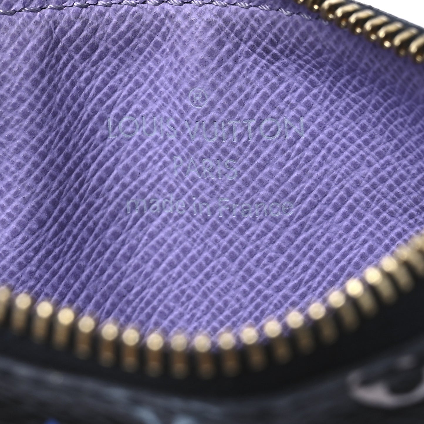 Monogram Multicolor Key Pouch Black Violet
