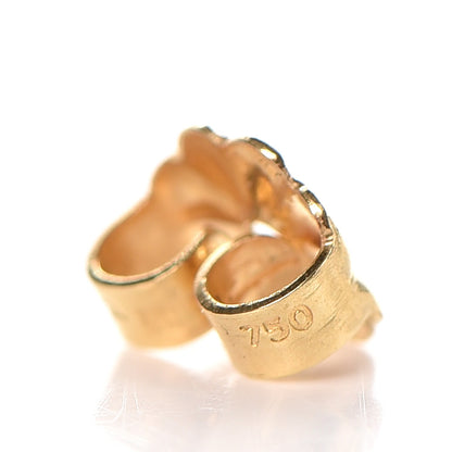Tiffany 18K Yellow Gold Hammered Hoop Earrings 6 of 6