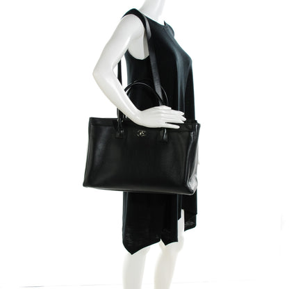 Chanel Calfskin Cerf Executive Shopper Tote Black 2 of 7