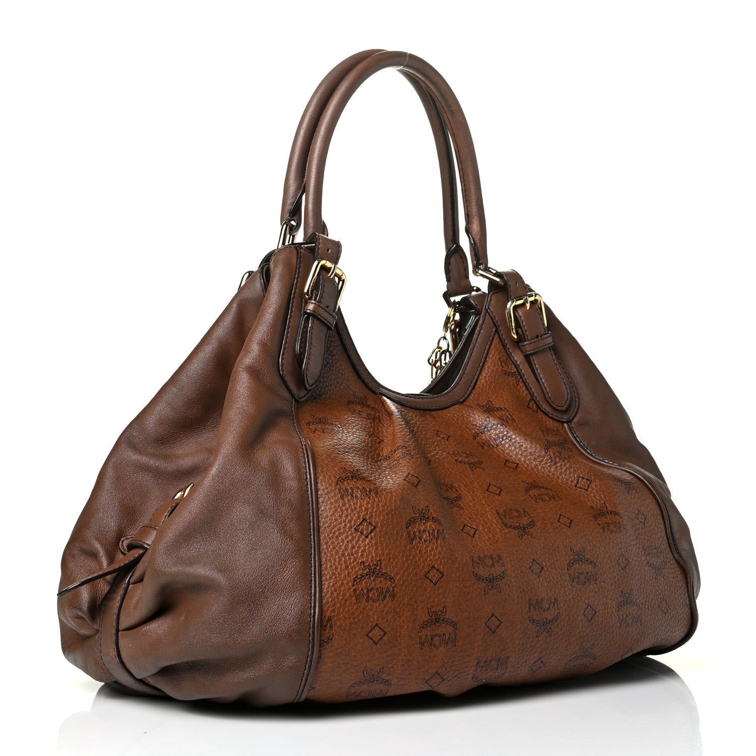 MCM Visetos Calfskin Hobo Cognac 2 of 6