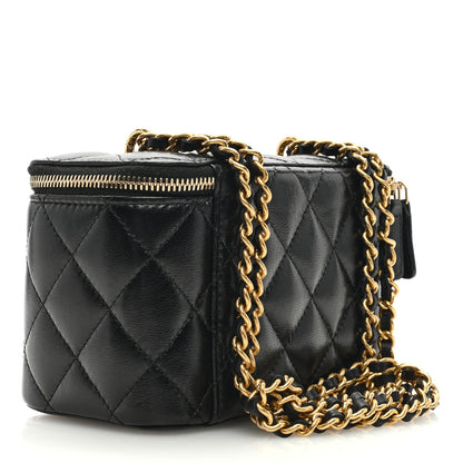 Chanel Lambskin Quilted Small CC Dynasty Vanity Case With Chain Black 3 of 10
