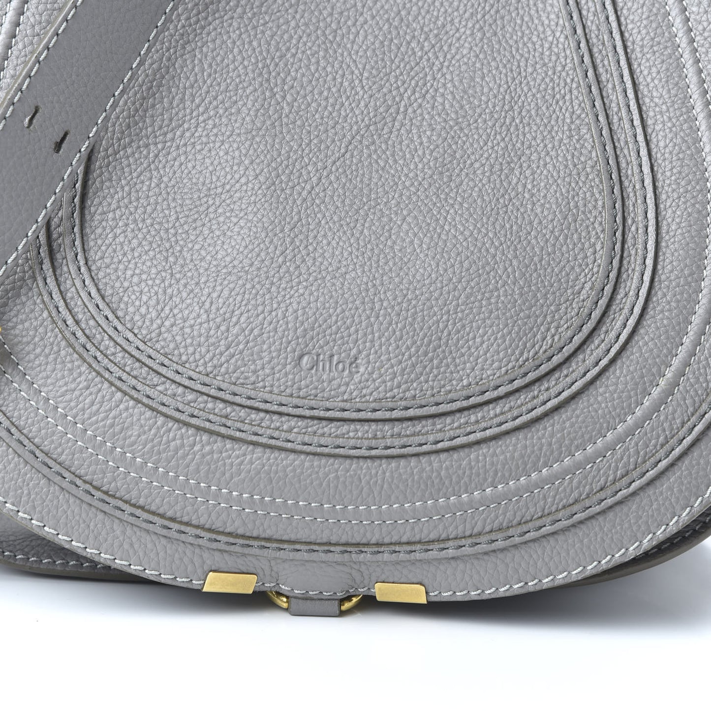 Calfskin Medium Marcie Round Crossbody Bag Cashmere Grey