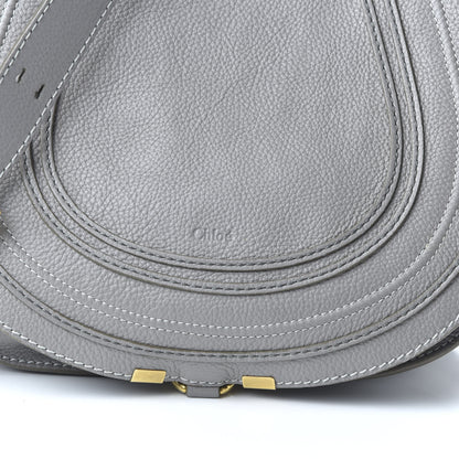 Chloe Calfskin Medium Marcie Round Crossbody Bag Cashmere Grey 9 of 9