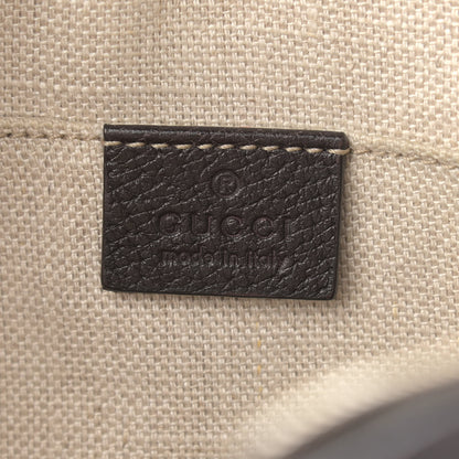 Gucci GG Supreme Monogram Web Small Webby Bee Shoulder Bag Dark Brown 6 of 17