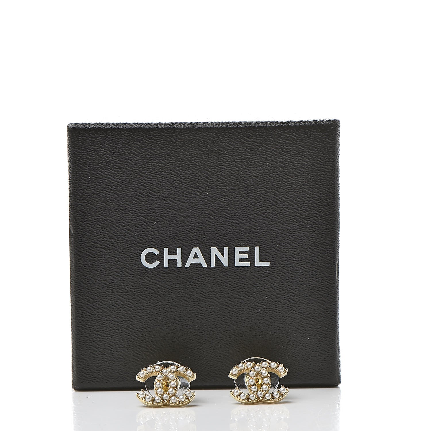 Chanel Pearl Crystal CC Earrings Gold 5 of 5
