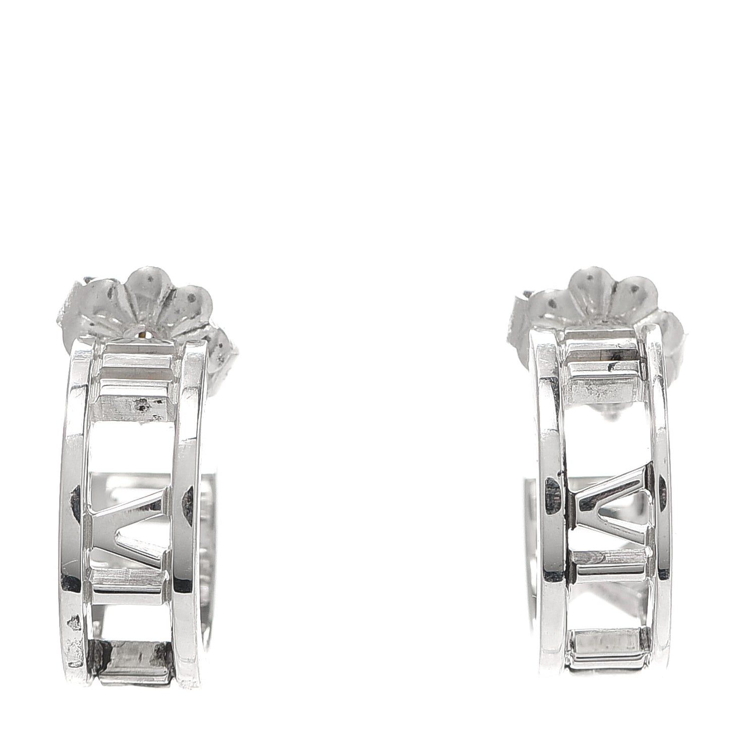 Sterling Silver Small Atlas Open Hoop Earrings