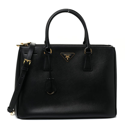 Prada Saffiano Medium Galleria Double Zip Tote Black 1 of 15