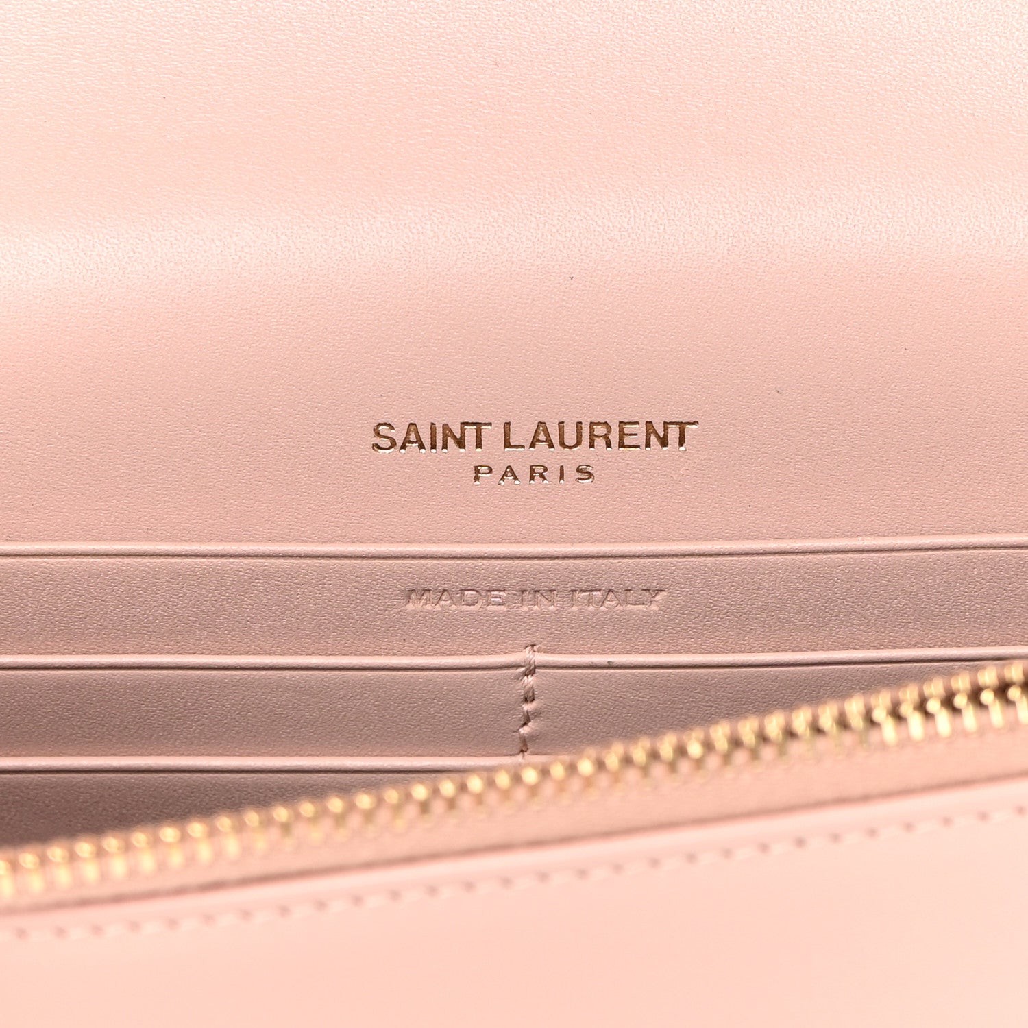 Saint Laurent Smooth Calfskin Classic Monogram Kate Tassel Chain Wallet Marble Pink 5 of 13