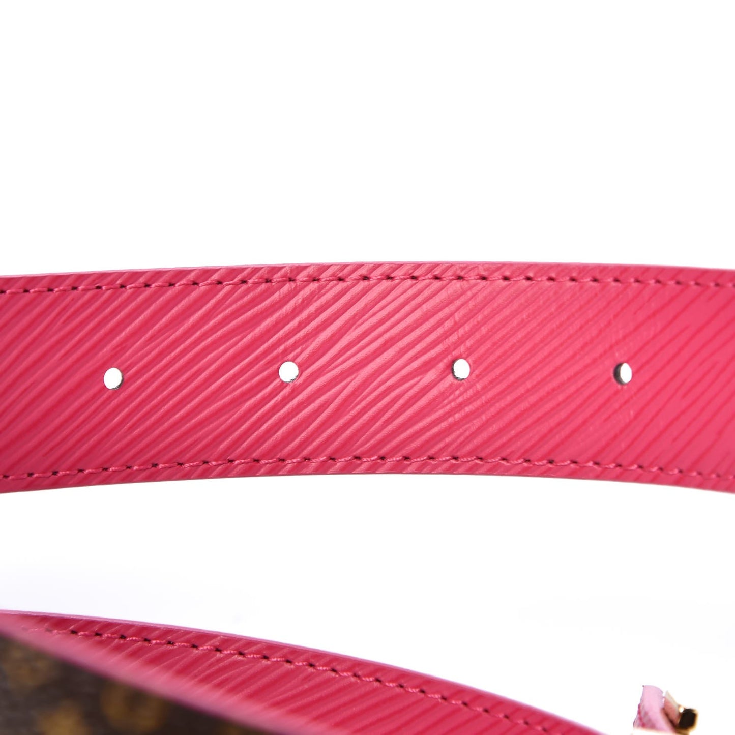 Epi Mini Monogram 30mm LV Initiales Reversible Belt 80 32 Fuschia