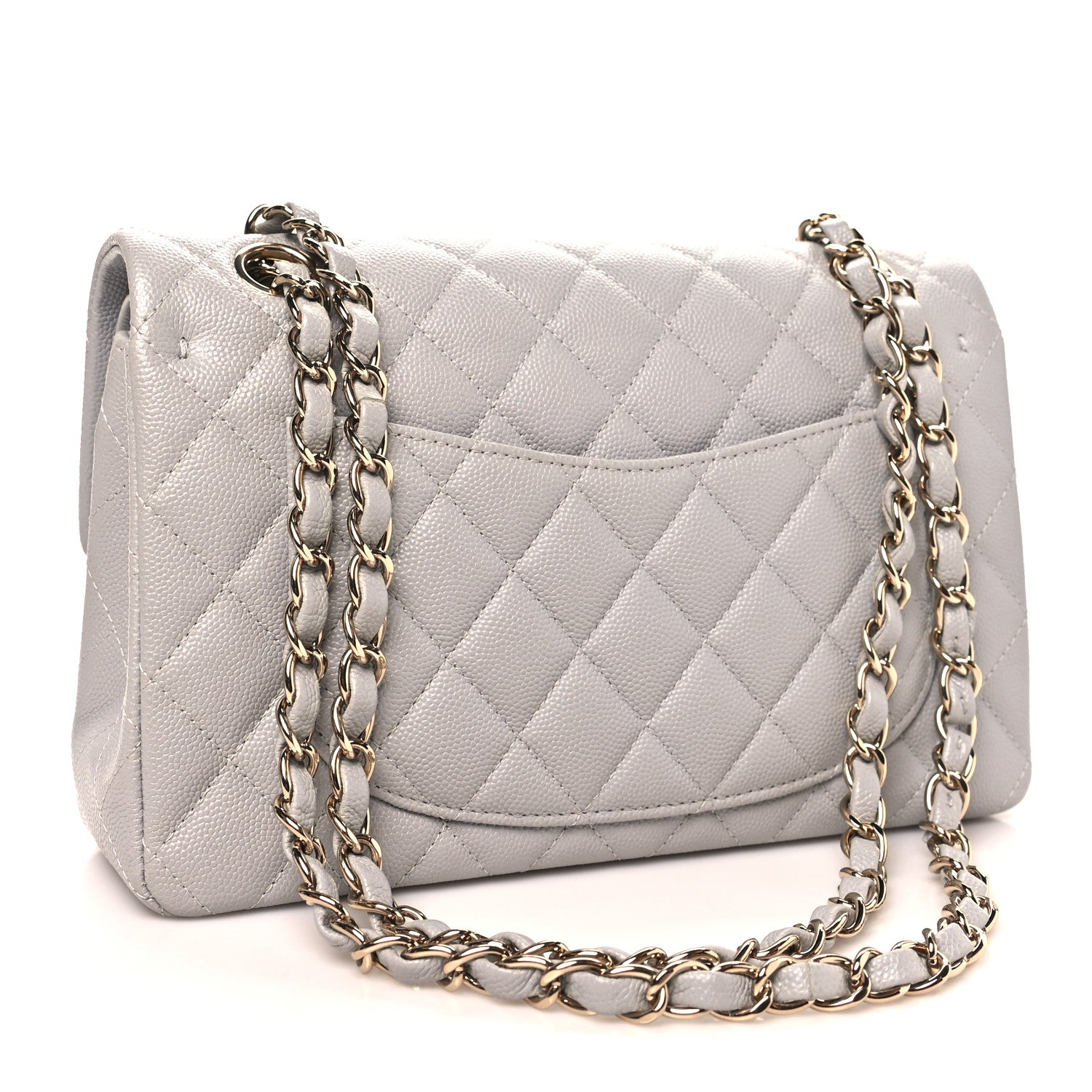 Chanel Caviar Quilted Small Double Flap Grey 3 of 11