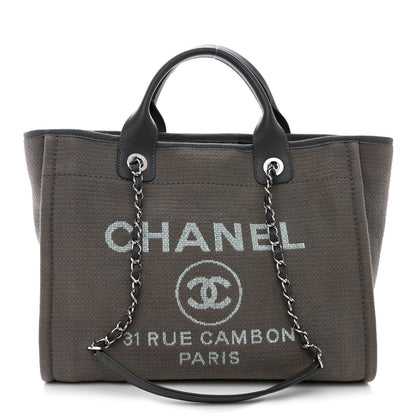Chanel Mixed Fibers Small Deauville Tote Grey 3 of 12