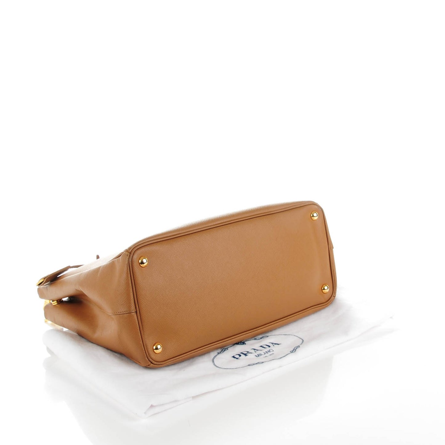 Saffiano Large Galleria Double Zip Tote Caramel
