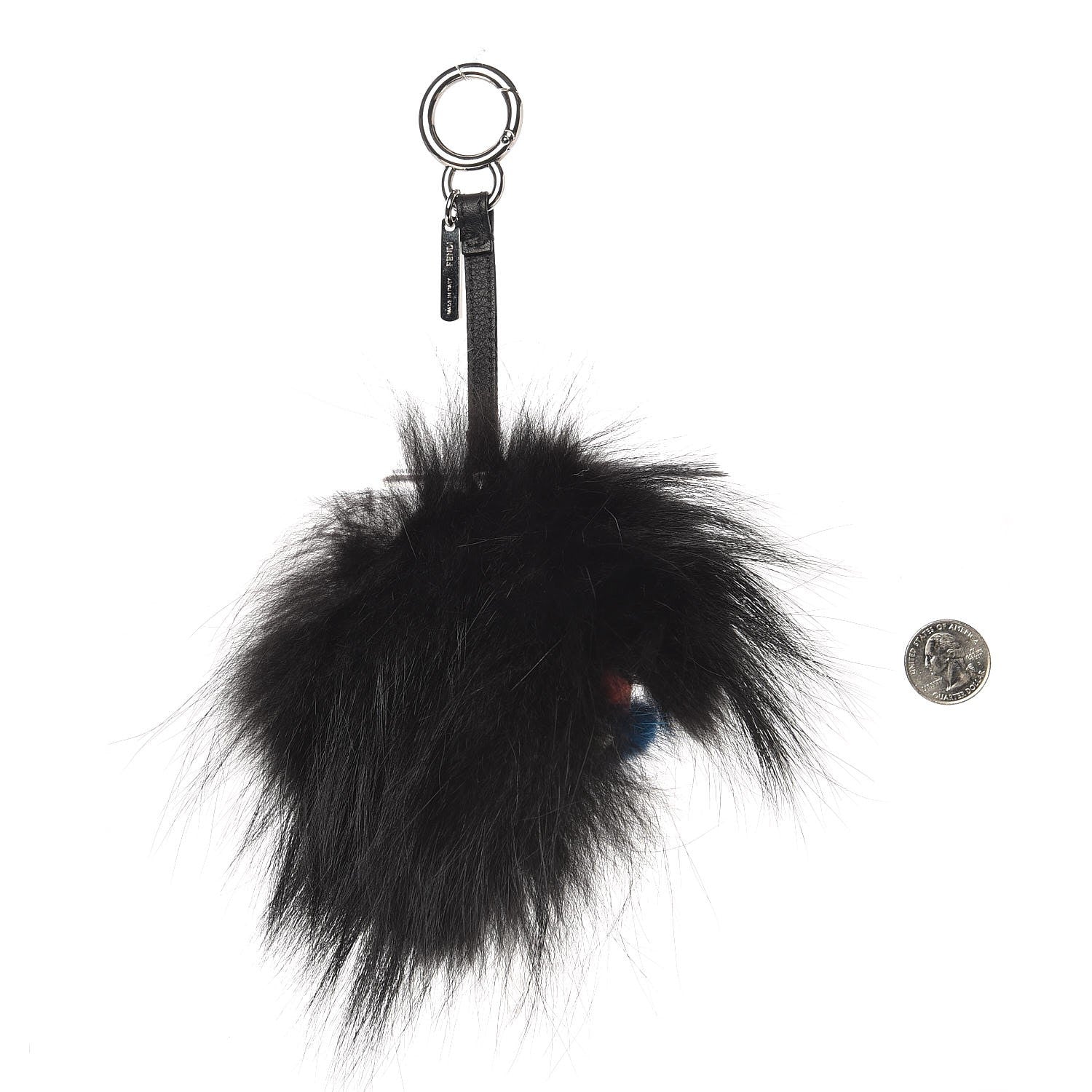 Fendi Rabbit Mink Fox Fur Dragoo Monster Bag Bug Charm Black 2 of 5
