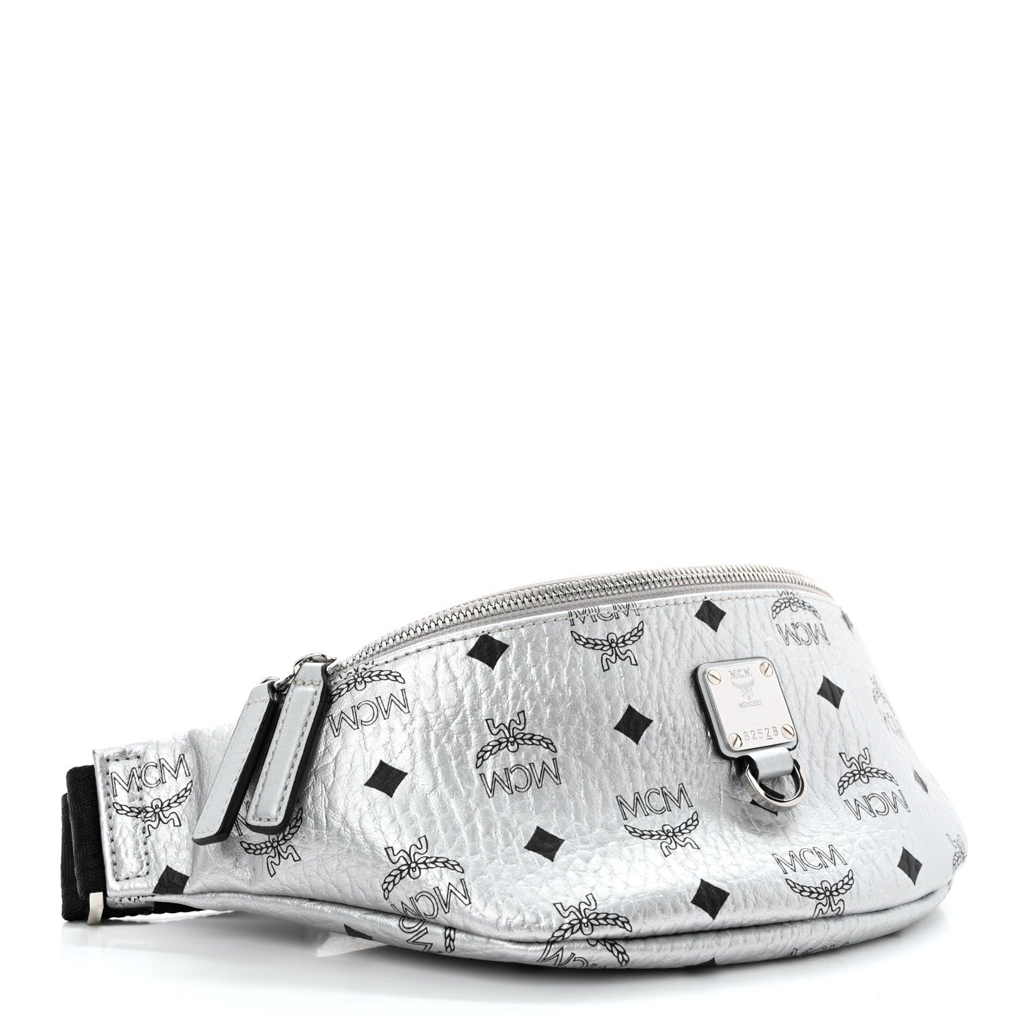 MCM Metallic Visetos Stark Belt Bag Silver 4 of 10