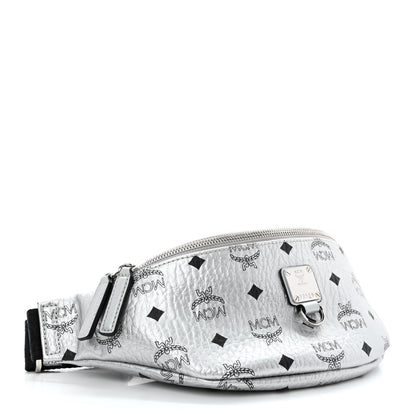 MCM Metallic Visetos Stark Belt Bag Silver 4 of 10