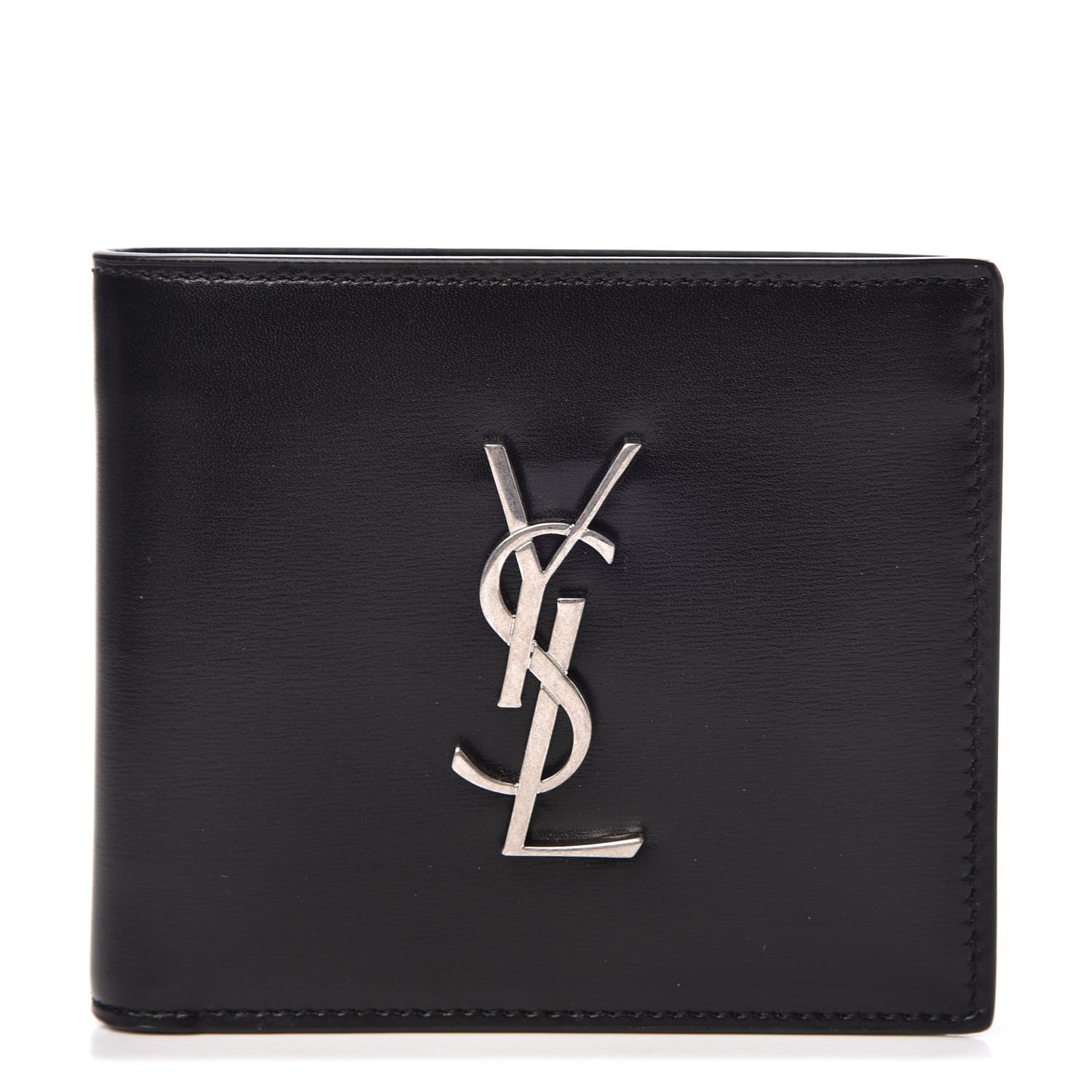 Saint Laurent Smooth Calfskin Monogram East West Wallet Black 1 of 8