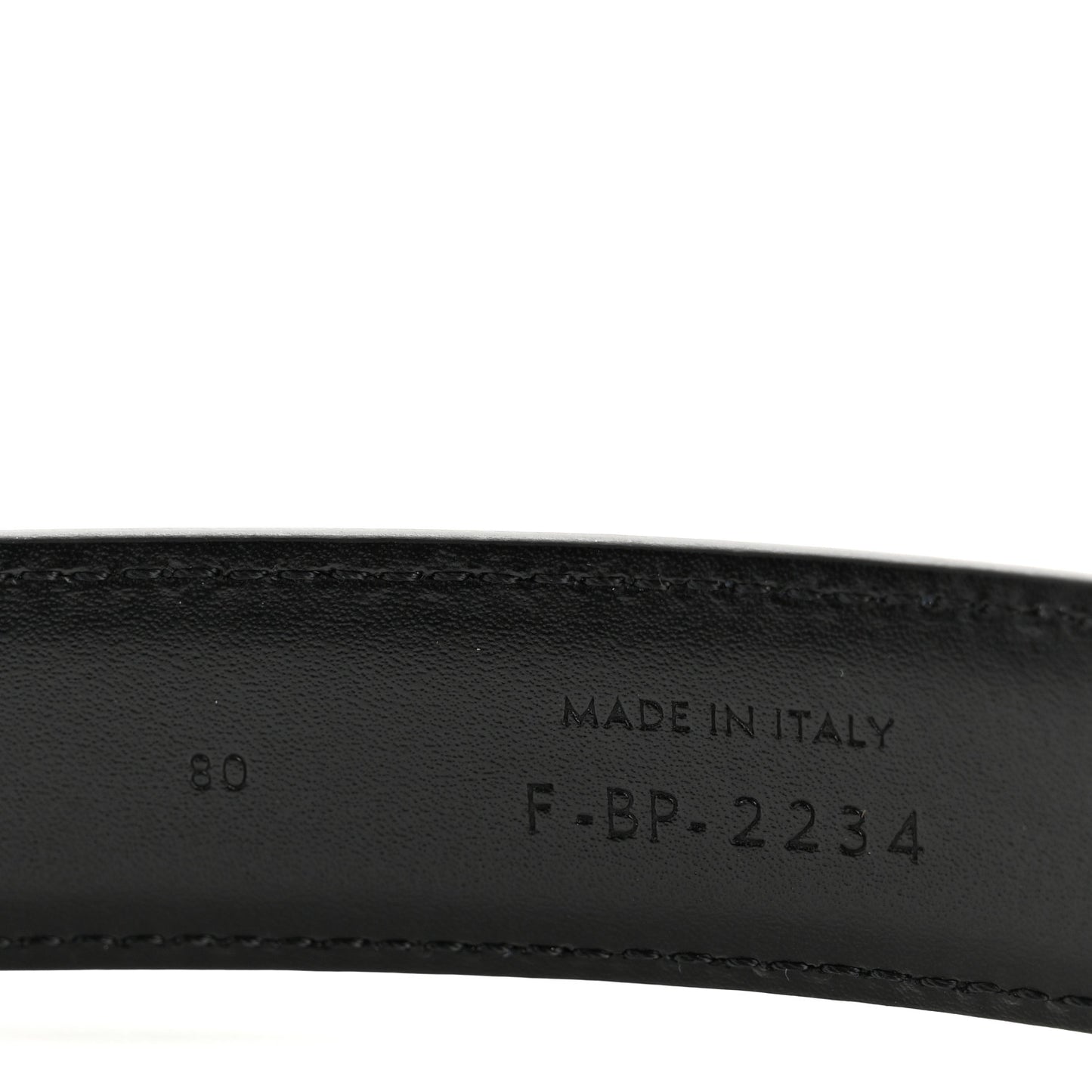 Box Calfskin 25mm Cintura Belt 80 32 Black
