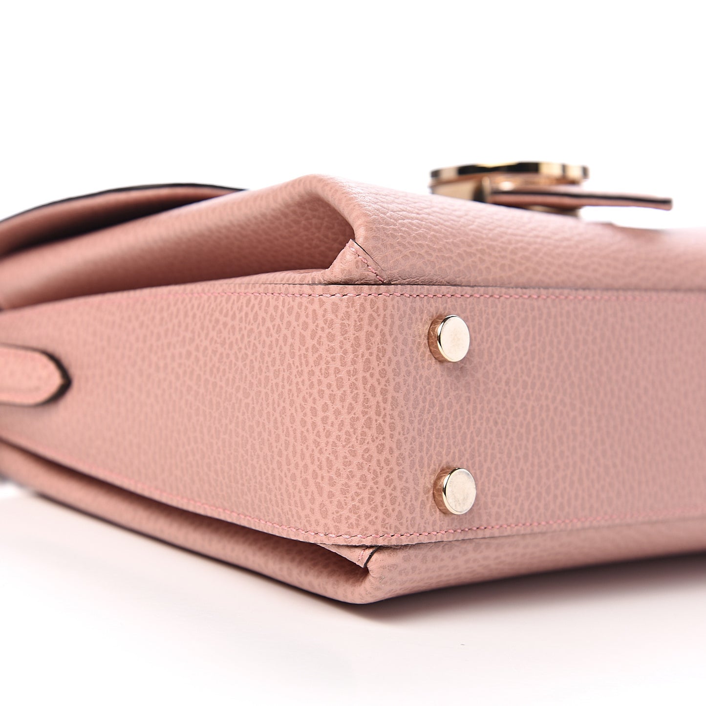 Dollar Calfskin Interlocking G Top Handle Shoulder Bag Soft Pink