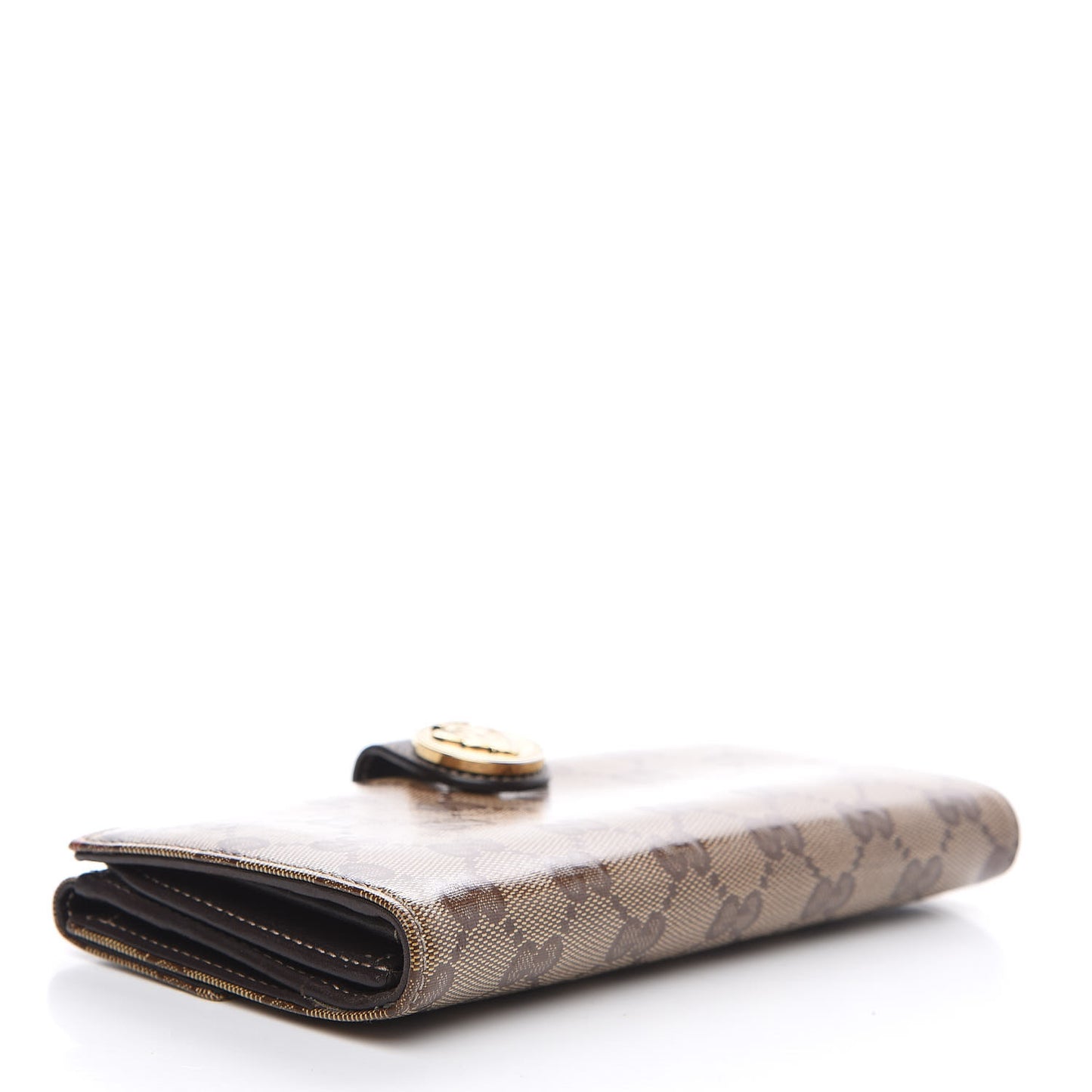 Crystal Monogram Hysteria Continental Wallet Brown