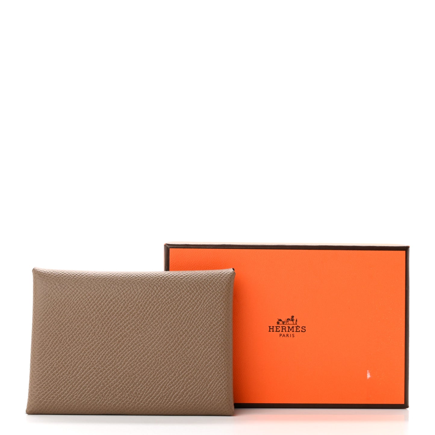Epsom Calvi Duo Card Case Etoupe
