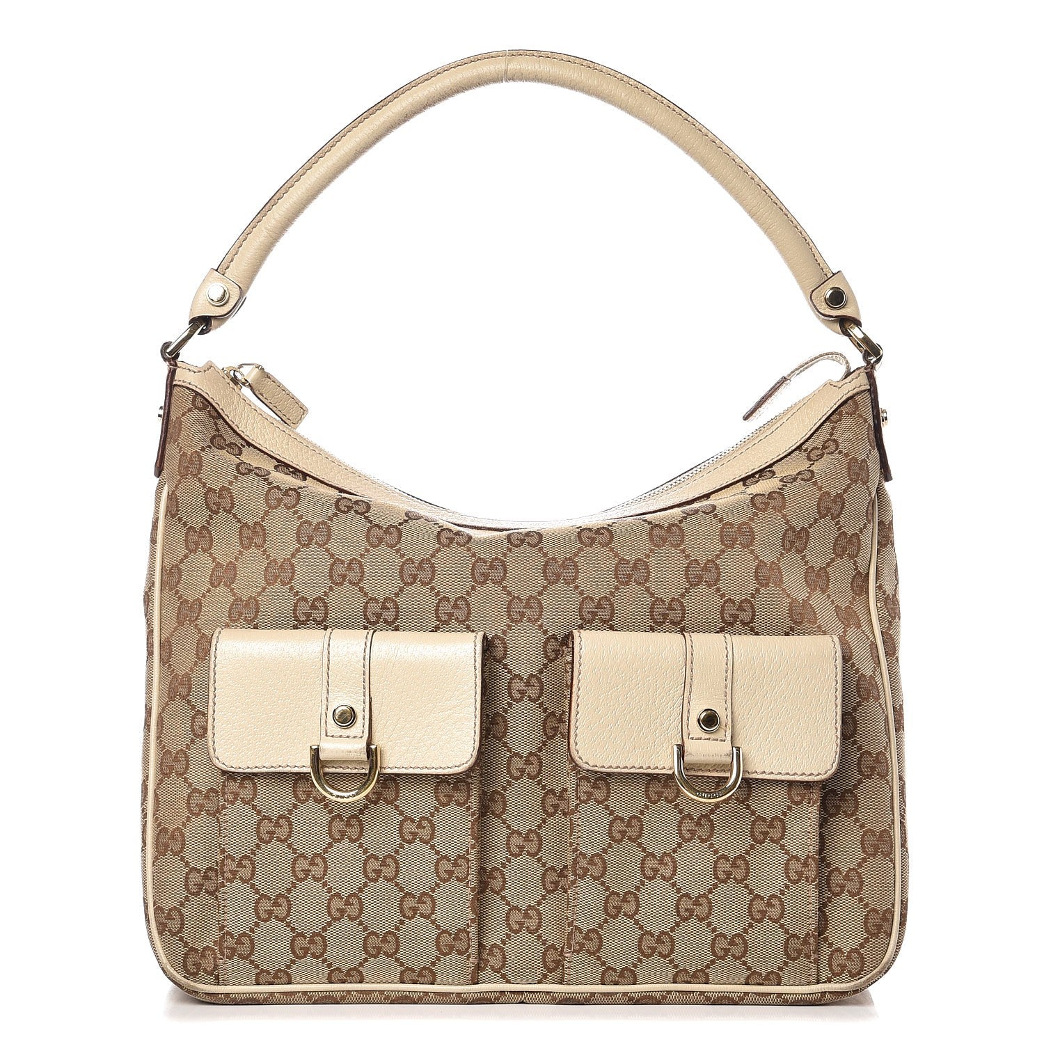 Gucci Monogram Pocket Hobo Off White 1 of 15