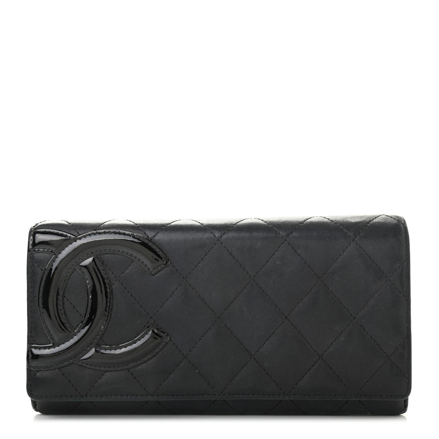 Chanel Calfskin Quilted Cambon Tri-Fold Wallet Black 1 of 25