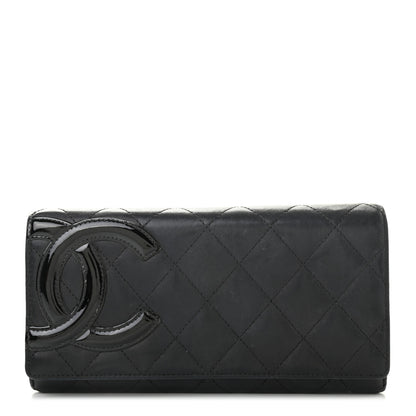 Chanel Calfskin Quilted Cambon Tri-Fold Wallet Black 1 of 25
