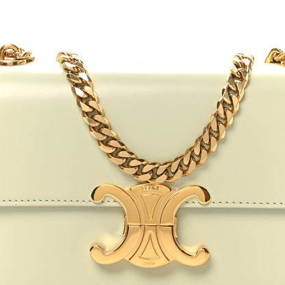 Celine Shiny Calfskin Triomphe Chain Shoulder Bag Jade 7 of 9