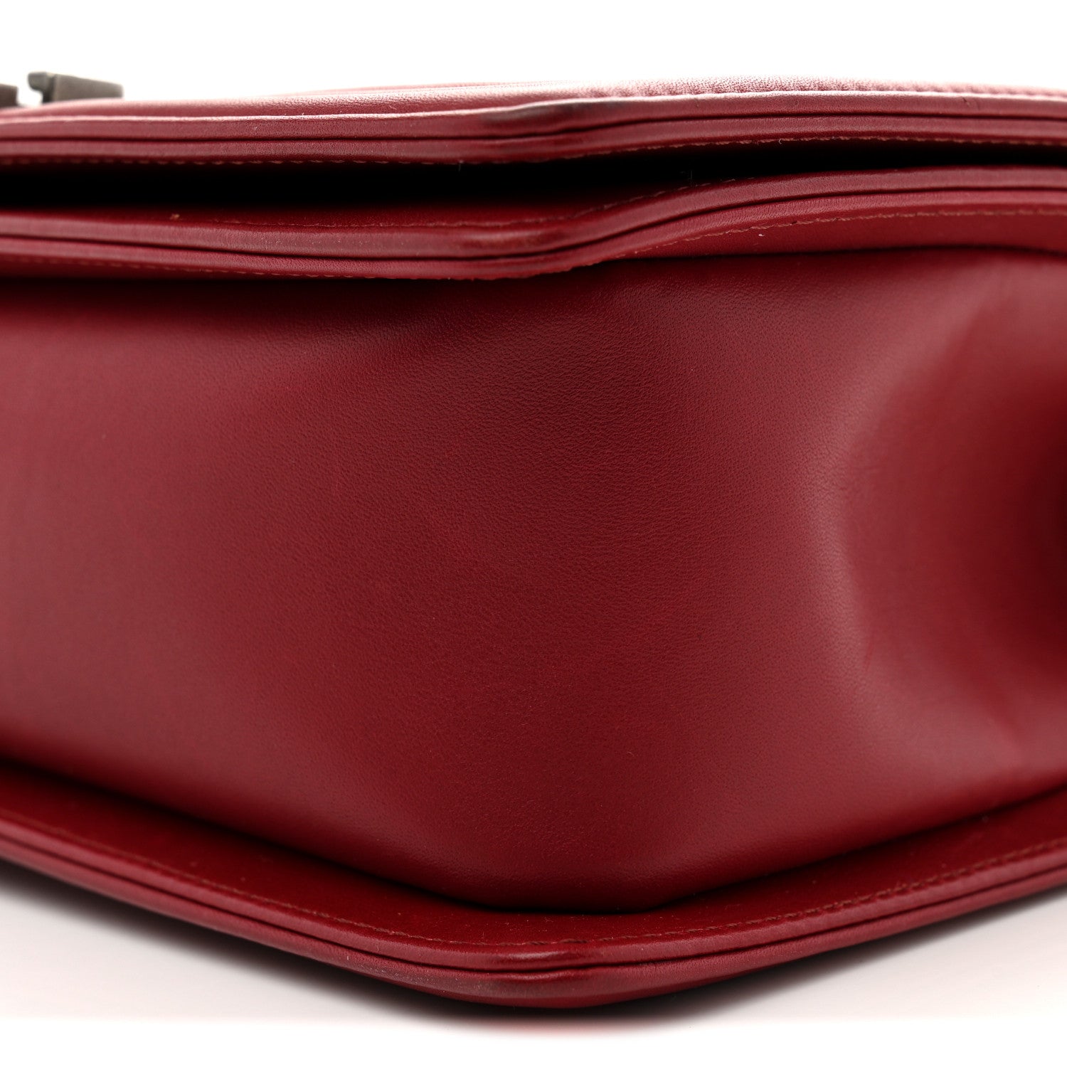 Chanel Calfskin Chevron Quilted Medium Boy Flap Dark Red 10 of 12