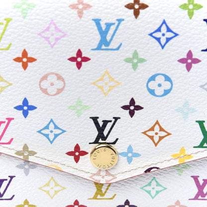 Louis Vuitton Monogram Multicolor Sarah Wallet NM White Litchi 16 of 18