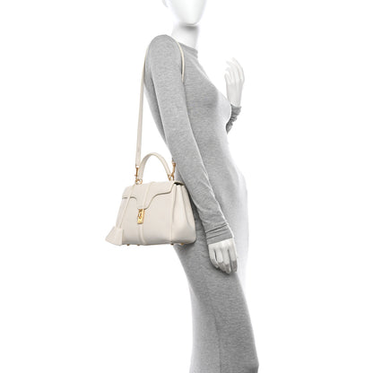 Celine Grained Calfskin Small 16 Top Handle Bag White 2 of 11