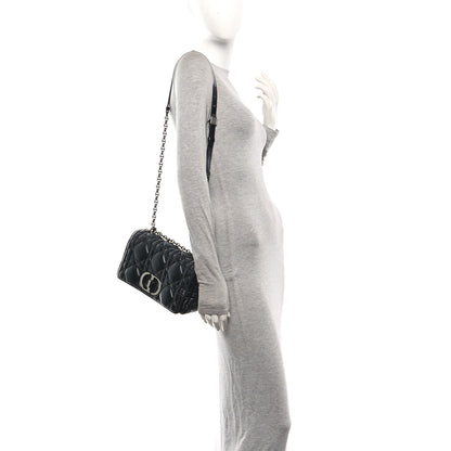Christian Dior Calfskin Macrocannage Medium Caro Bag Black 2 of 10