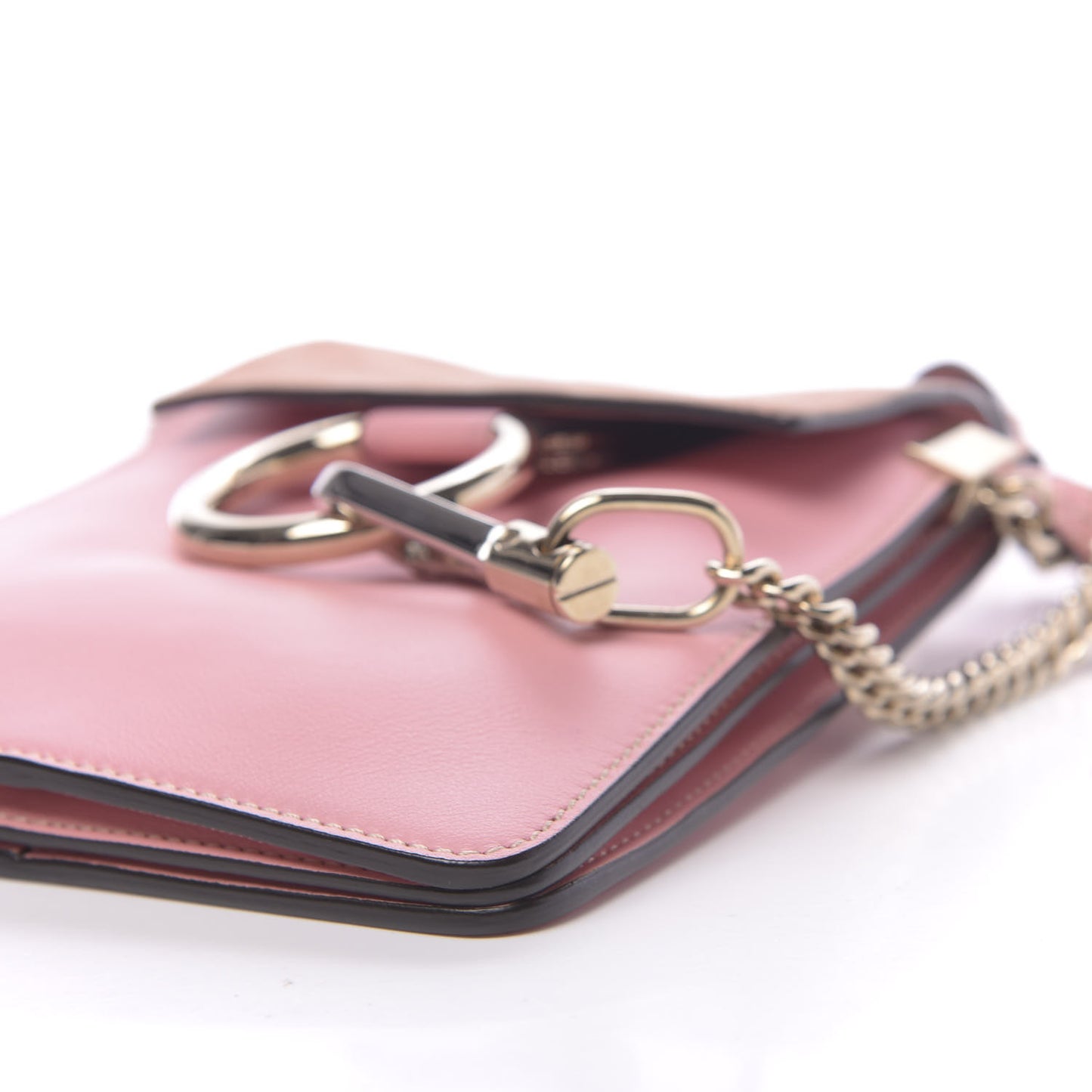 Suede Calfskin Mini Faye Bracelet Bag Washed Pink