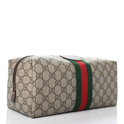 Gucci GG Supreme Monogram Web Ophidia Toiletry Case Beige 3 of 9