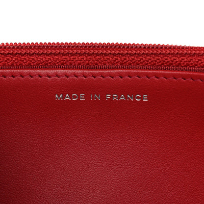 Chanel Caviar Quilted Boy Wallet On Chain WOC Red 7 of 12
