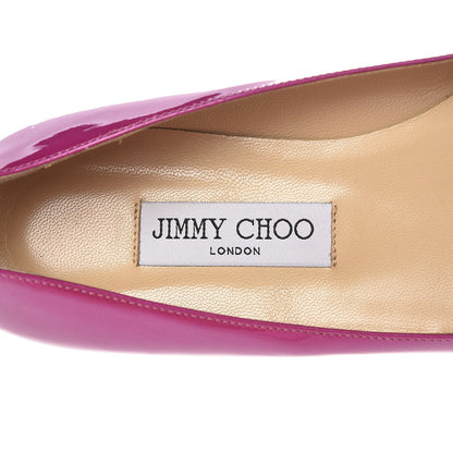 Jimmy Choo Patent Leather Attila Pointy Toe Flats 39.5 Jazzberry 6 of 10