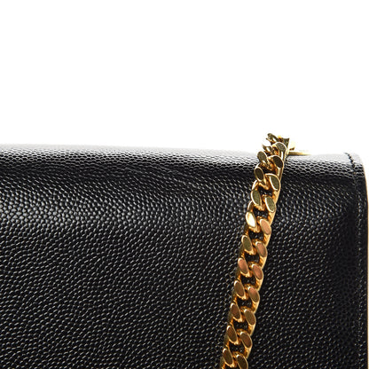 Saint Laurent Grain De Poudre Small Monogram Kate Satchel Black 11 of 13