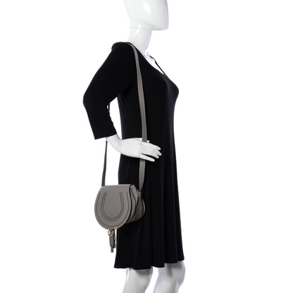 Chloe Calfskin Mini Marcie Round Crossbody Bag Cashmere Grey 2 of 11