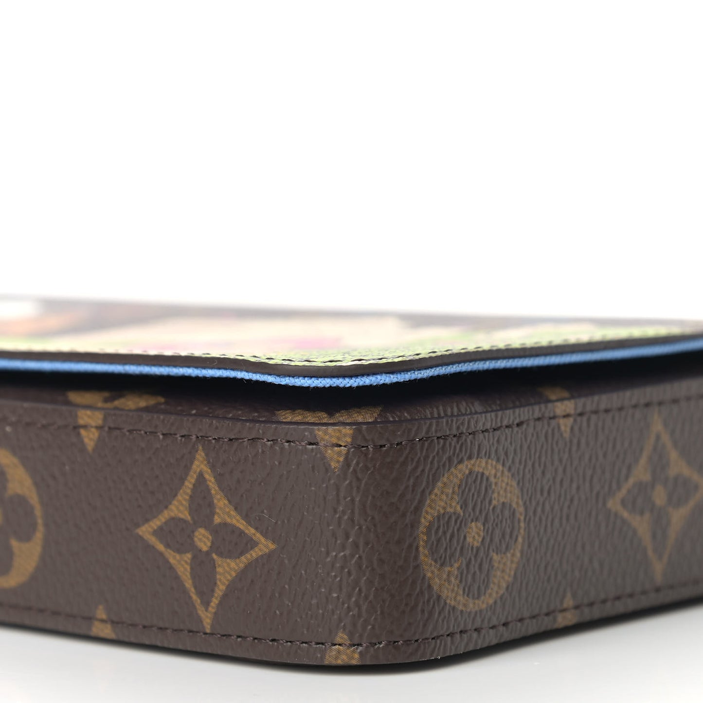 Monogram 2021 Christmas Animation China Wall Pochette Felicie Chain Wallet Myosotis Blue