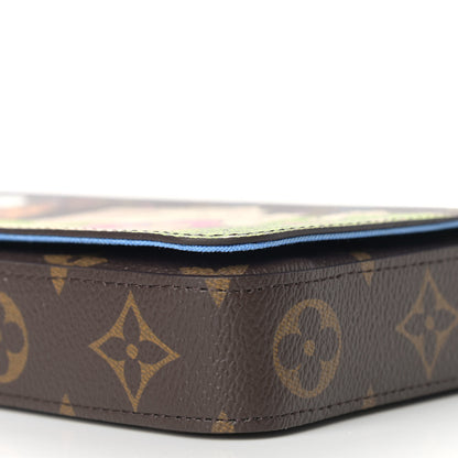 Louis Vuitton Monogram 2021 Christmas Animation China Wall Pochette Felicie Chain Wallet Myosotis Blue 9 of 9